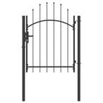 vidaXL Tuinpoort met slot Woerden Grijs 100 x 100 cm Staal, Tuin en Terras, Tuinpoorten, Verzenden, Nieuw