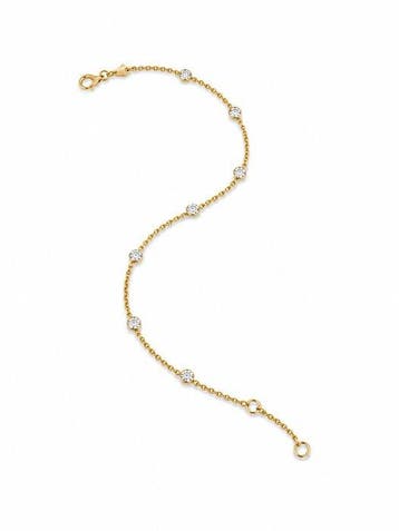 Schakelarmband - 14 karaat Geel goud - 0.74ct. tw. Diamant