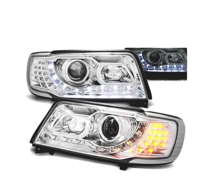 Phares Led Pour Audi 100 C4 90-94 Chromé, Autos : Pièces & Accessoires, Éclairage, Envoi
