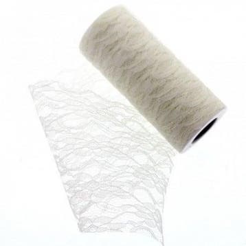 Kant lint Creme 15 cm rol 10 meter, Nieuw