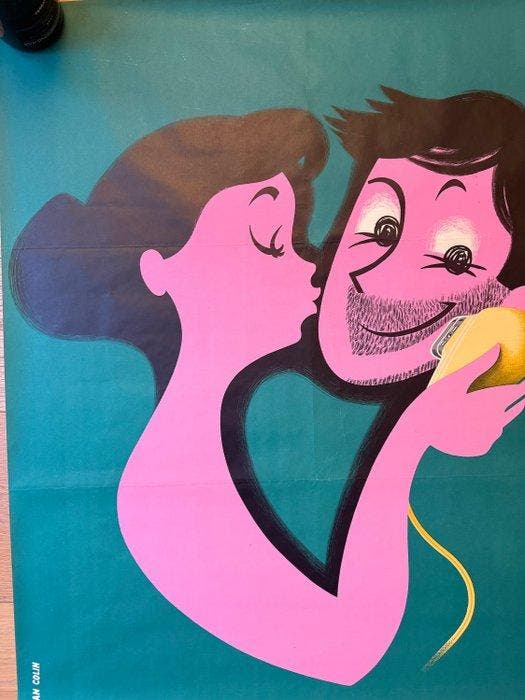 Jean Colin - Manifesto Pubblicitario - Philips Philishave -, Antiquités & Art, Art | Dessins & Photographie