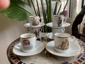 Bernardaud - Jeff Koons - Koffieservies voor 6 (6) -, Antiquités & Art