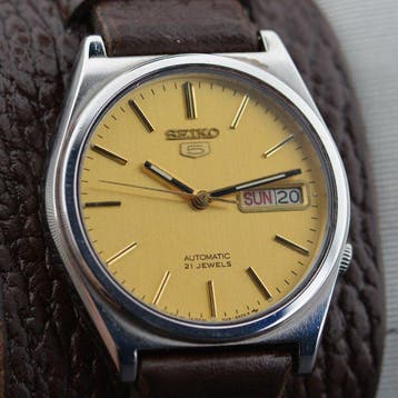Seiko - 5 Automatic Yellow Dial - Zonder minimumprijs -