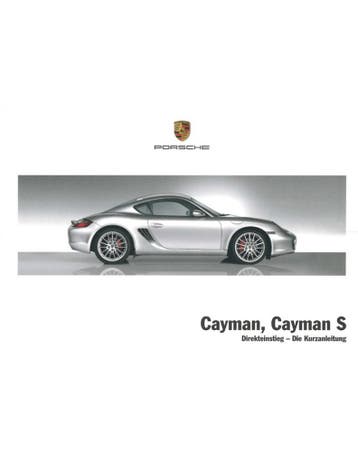2008 PORSCHE CAYMAN | CAYMAN S VERKORT INSTRUCTIEBOEKJE