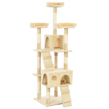 vidaXL Kattenkrabpaal met sisal krabpalen 170 cm beige, Verzenden, Nieuw