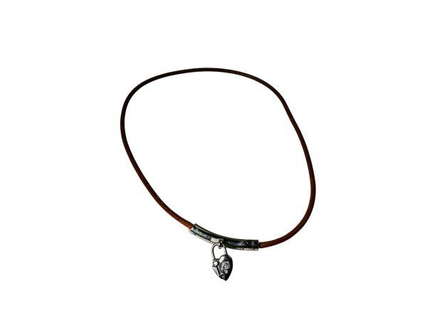 Veiling - Lotta from Stockholm | Lederen Ketting met Hart-Ha, Bijoux, Sacs & Beauté, Colliers