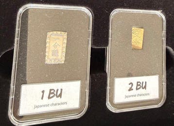 Japan. First coin in Japan SUP - Samourai 1BU + 2BU GOLD +