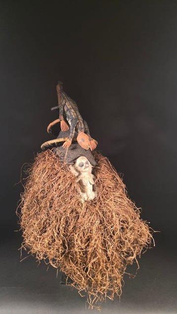 Masker van hout en raffia - Yaka - DR Congo