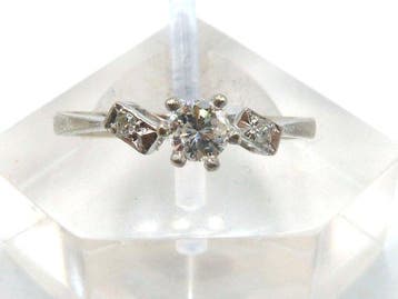 Bague - 18 carats Or blanc - Diamant