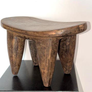 Vierpotige kruk – West-Afrika - Burkina Faso (Zonder, Antiek en Kunst
