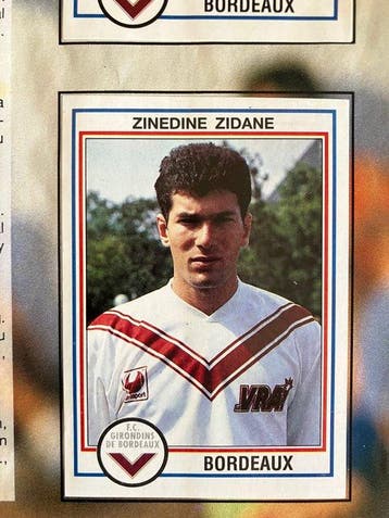 1992/93 Panini Foot 93 France Zinedine Zidane - 1 Incompleet