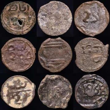 Marokko. Moulay ‘Abd al-Rahman. Felus 1822-1859 (Lot of 9