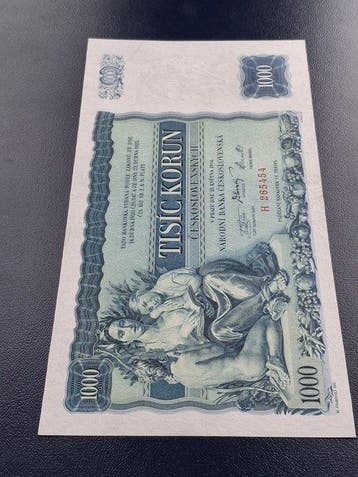 Tsjecho-Slowakije. - 1000 Koruna 1934 - PIck 26a (Zonder