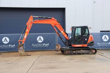 Veiling: Rupsgraafmachine Kubota KX080-4a2 Diesel 46.5kW 202, Ophalen