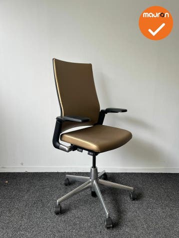 Ahrend 2020 bureaustoel  - refurbished - Goud kunstleer - ho, Werkplek, Ophalen of Verzenden, Gebruikt, Stoel