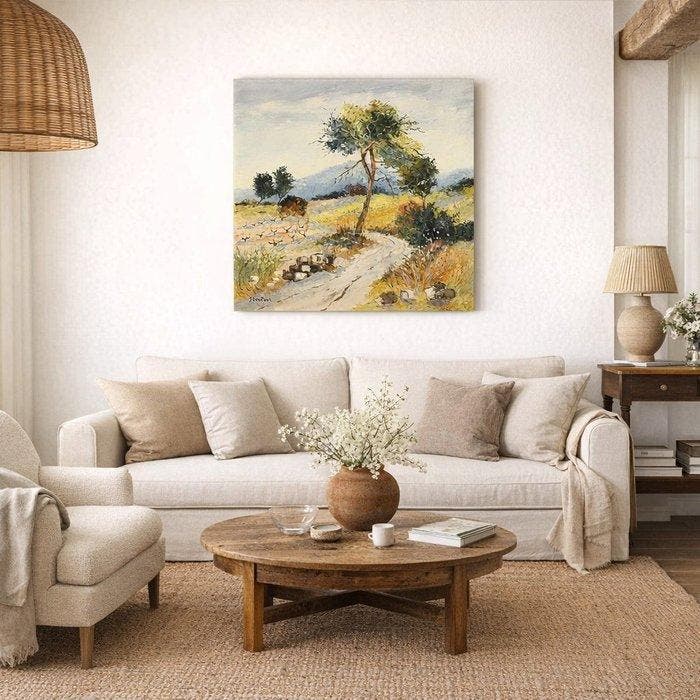 Christiane Stenfort (née en 1940) - Le petit chemin, Antiquités & Art, Art | Peinture | Classique