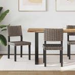 vidaXL Eetkamerstoel 2 pcs Kubu Rattan Zwarte was 46 x 55 x, Huis en Inrichting, Verzenden, Nieuw