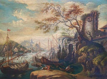 Scuola Napoletana (XIX) - Marina delle Torri, Antiek en Kunst