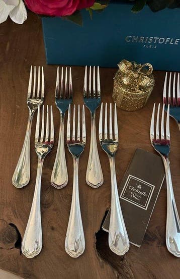 Christofle - Vork - Set van 12 visvorken, model Spatour -