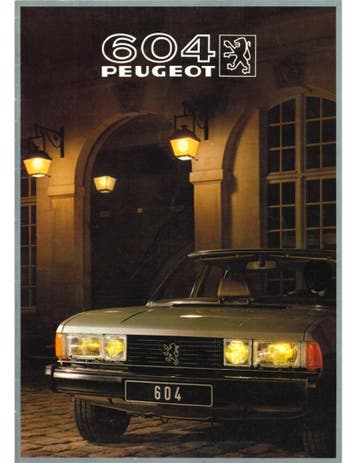1982 PEUGEOT 604 BROCHURE NEDERLANDS, Ophalen of Verzenden
