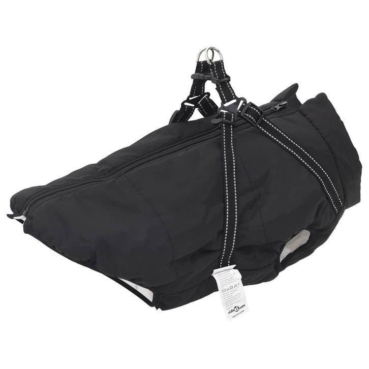 vidaXL Hondenjas Zwart L48 Fleece en polyester, Dieren en Toebehoren, Hondenhokken, Nieuw, Verzenden