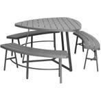 Picknicktafel | VALLETTA | Kunststof | Grijs | In-/Outdoor, Verzenden