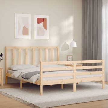 vidaXL Bedframe zonder matras massief grenenhout 160x200 cm, Verzenden