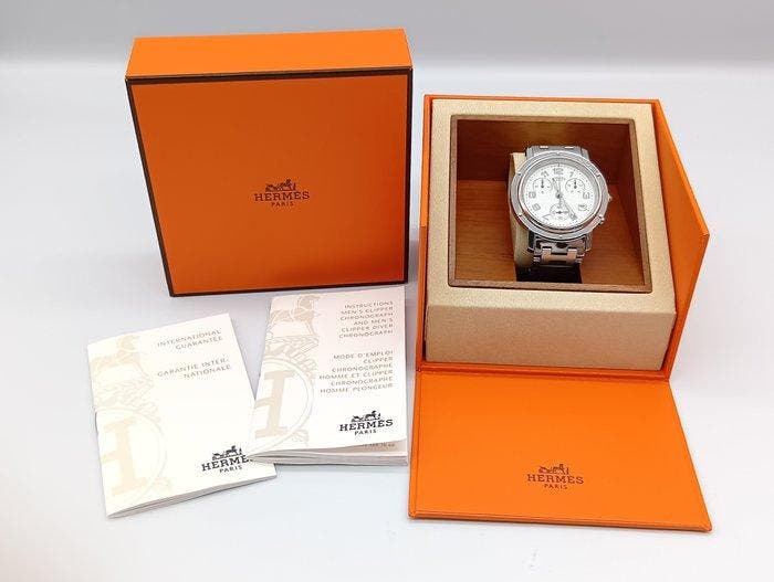Hermès - Clipper Chronograph - CL1.910 - Heren - 2000-2010, Bijoux, Sacs & Beauté, Montres | Hommes