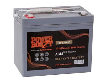 Powerboozt LAD85 deep cycle agm 85ah accu