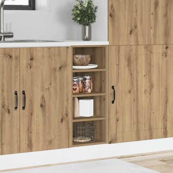 vidaXL Onderkast Riga 30x44,5x81,5 cm bewerkt hout, Huis en Inrichting, Verzenden, Nieuw
