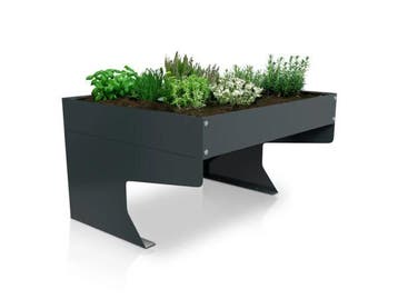 Veiling - Maairobotgarage - Met plantenbak - Antraciet, Tuin en Terras, Nieuw