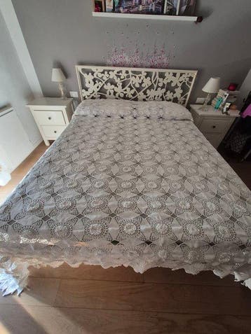 Bedsprei - 245 cm - 200 cm - Gehaakt meesterwerk