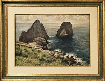 Elviro Raimondi (1867 – 1920) - I faraglioni di Capri
