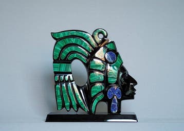 sculptuur, Obsidiaan - Huitzilopochtli (Azteekse Zon- en
