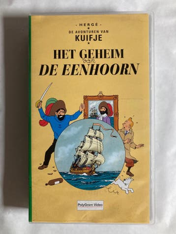DE AVONTUREN VAN KUIFJE HET GEHEIM VAN DE EENHOORN (VHS), Cd's en Dvd's, Gebruikt