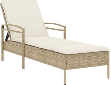 Ligbed met kussen - loungestoel - zonnebed  - lengte 200 cm, Verzenden, Nieuw