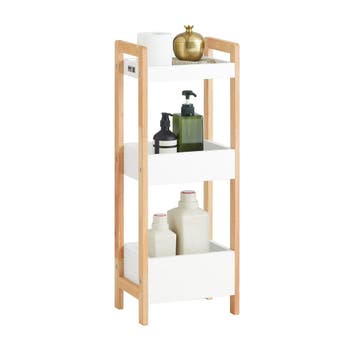2dekans | SoBuy Badkamerkastje met 3 Vakken - 28x74x20 cm -, Huis en Inrichting, Ophalen of Verzenden, Nieuw