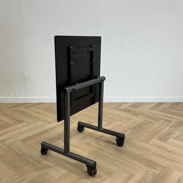 Ahrend verrijdbare klaptafel 70x70 cm, trespa blad grijs -, Huis en Inrichting, Gebruikt