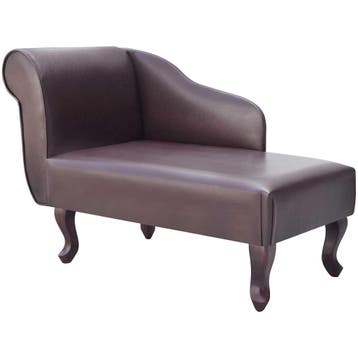 vidaXL Chaise longue kunstleer bruin, Verzenden