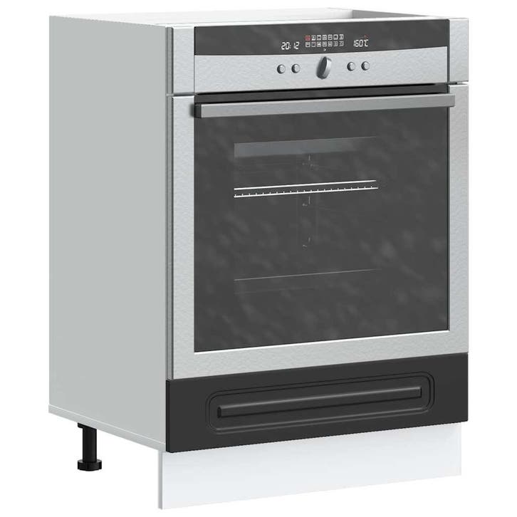 vidaXL Ovenkast Kalmar bewerkt hout zwart, Huis en Inrichting, Kasten | Overige, Nieuw, Verzenden