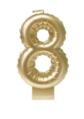 Kaars Folie Ballon Goud 8 10cm, Verzenden