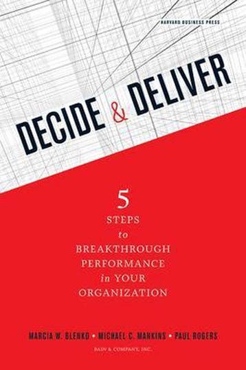 Decide and Deliver 9781422147573 Marcia Blenko, Verzenden, Gelezen, Marcia Blenko