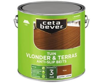 Cetabever Vlonder & Terras Anti-Slip Beits Transparant, Doe-het-zelf en Bouw, Verzenden, Nieuw