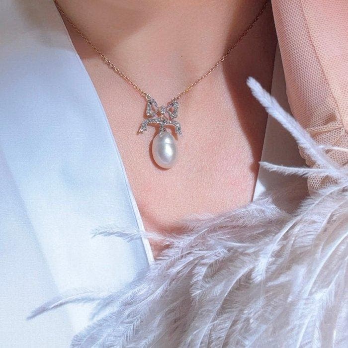 Halsketting - 18 karaat Geel goud - Edwardiaanse 18-karaats, Bijoux, Sacs & Beauté, Colliers