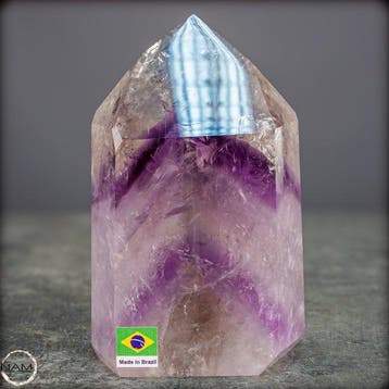 Natuurlijke phantom-amethist kristal uit Brazilië – Een