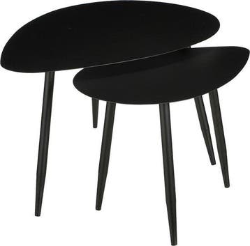 2dekans | Mica Decorations Bijzettafel - Set van 2 - L80 x, Ophalen of Verzenden, Nieuw