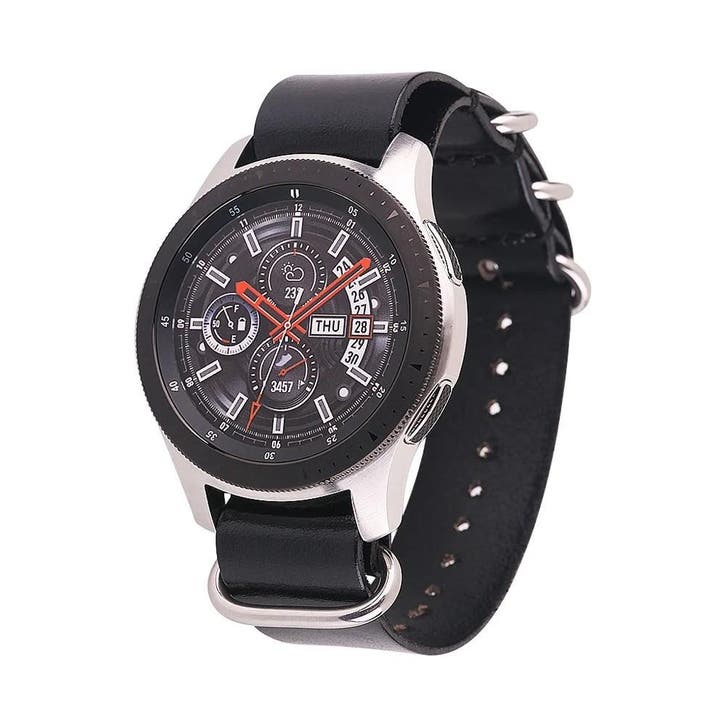 DrPhone HeritageOne – 22mm Leren Horlogeband - Premium, Handtassen en Accessoires, Smartwatches, Nieuw, Verzenden