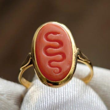 Zonder minimumprijs - Ring - 18 karaat Geel goud, Natuurlijk, Handtassen en Accessoires, Nieuw