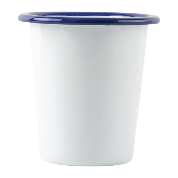 Bekers | Geëmailleerd Staal | Wit/Blauw | 31cl | 6 Stuks, Zakelijke goederen, Horeca | Keukenapparatuur, Nieuw in verpakking, Verzenden