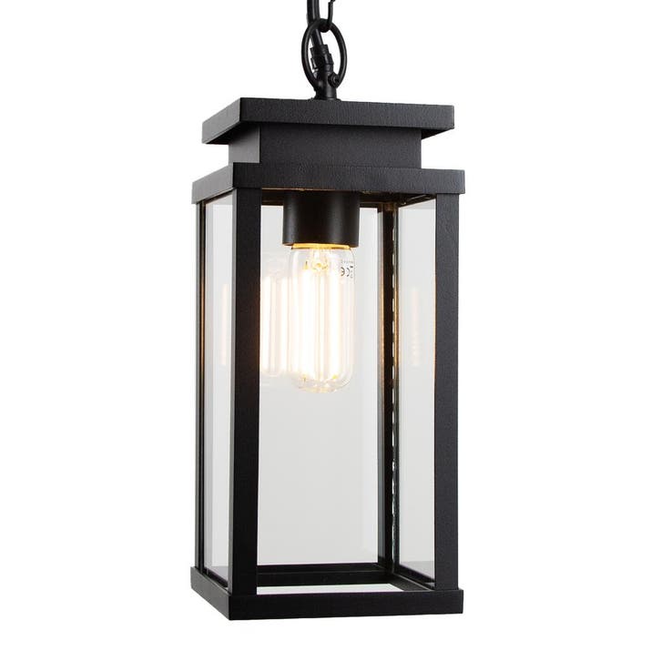 Strak & modern Buiten Hanglamp Zwart  Jersey Aan Ketting, Tuin en Terras, Buitenverlichting, Verzenden